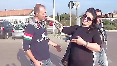 Suckolda & big natural tits are a stripper